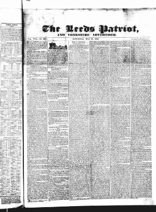 cover page of Leeds Patriot and Yorkshire Advertiser published on May 26, 1832