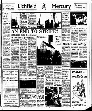 cover page of Lichfield Mercury published on May 2, 1975