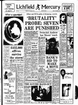 cover page of Lichfield Mercury published on November 2, 1979