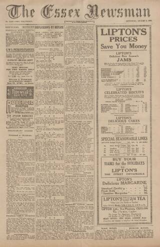 cover page of Essex Newsman published on August 2, 1924