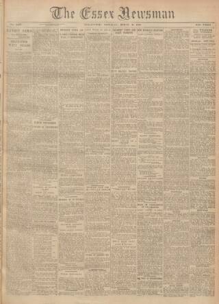 cover page of Essex Newsman published on March 19, 1938