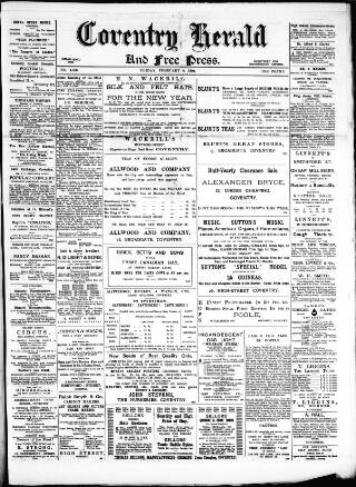 cover page of Coventry Herald published on February 2, 1894