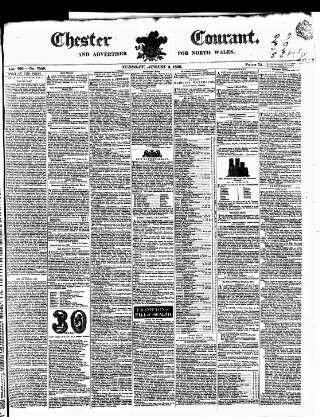 cover page of Chester Courant published on August 2, 1836