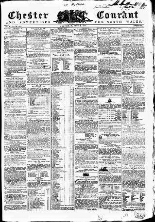 cover page of Chester Courant published on May 4, 1853