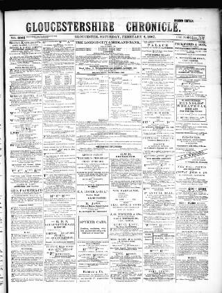 cover page of Gloucestershire Chronicle published on February 2, 1907