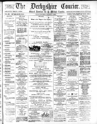 cover page of Derbyshire Courier published on August 2, 1887
