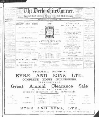 cover page of Derbyshire Courier published on February 2, 1901