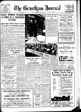 cover page of Grantham Journal published on September 17, 1954