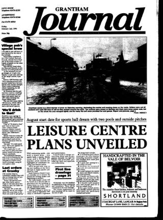 cover page of Grantham Journal published on February 2, 1996