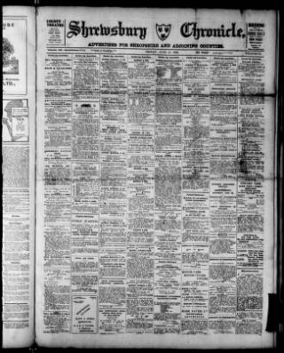 cover page of Shrewsbury Chronicle published on June 18, 1920
