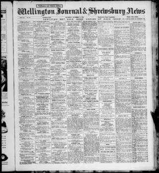 cover page of Wellington Journal published on November 2, 1940