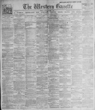cover page of Western Gazette published on August 2, 1912