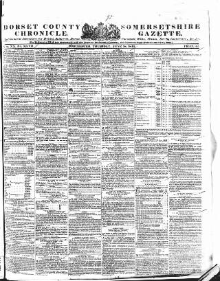 cover page of Dorset County Chronicle published on June 18, 1840