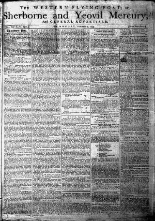 cover page of Sherborne Mercury published on February 2, 1795