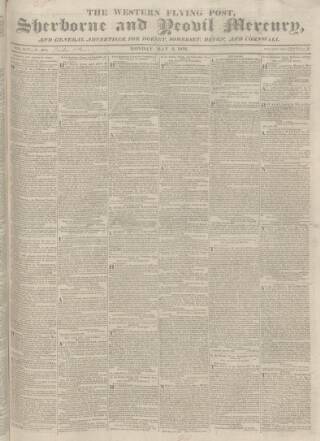 cover page of Sherborne Mercury published on May 2, 1831