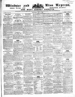 cover page of Windsor and Eton Express published on May 4, 1867