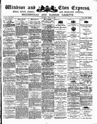 cover page of Windsor and Eton Express published on June 18, 1904