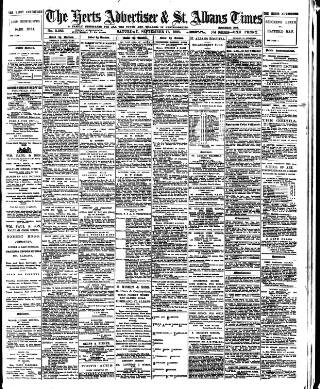 cover page of Herts Advertiser published on September 17, 1898