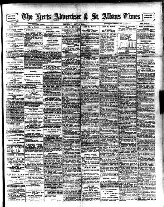 cover page of Herts Advertiser published on May 2, 1903