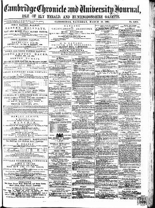cover page of Cambridge Chronicle and Journal published on March 19, 1864