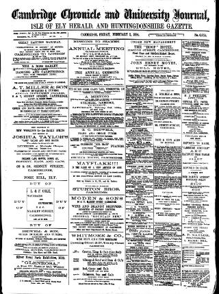 cover page of Cambridge Chronicle and Journal published on February 2, 1894