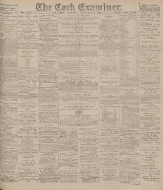 cover page of Cork Examiner published on February 2, 1901