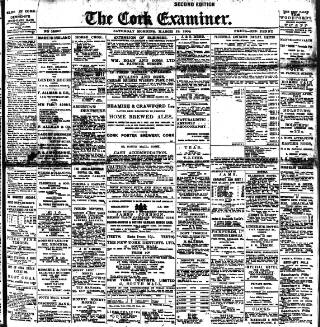 cover page of Cork Examiner published on March 19, 1904