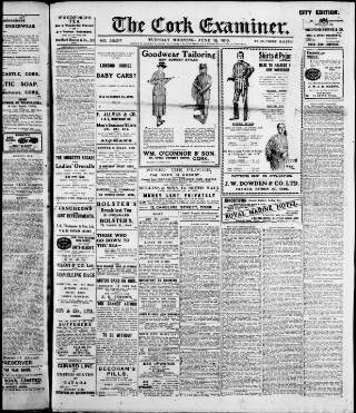 cover page of Cork Examiner published on June 18, 1918