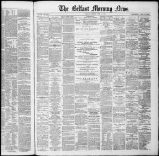 cover page of Belfast Morning News published on June 18, 1875