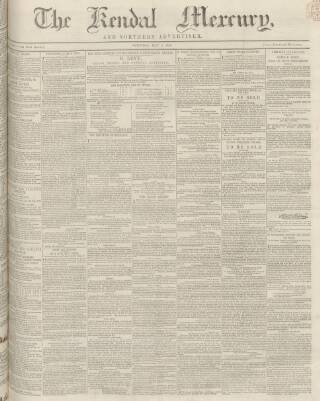 cover page of Kendal Mercury published on May 4, 1850