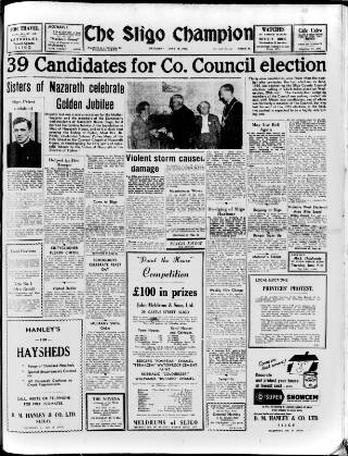 cover page of Sligo Champion published on June 18, 1960