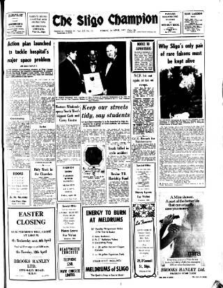 cover page of Sligo Champion published on April 1, 1977