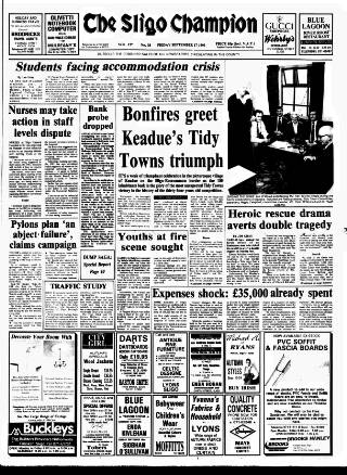 cover page of Sligo Champion published on September 17, 1993