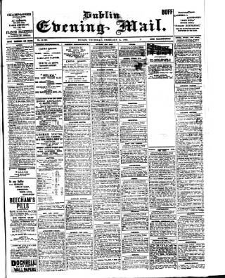 cover page of Dublin Evening Mail published on February 2, 1905