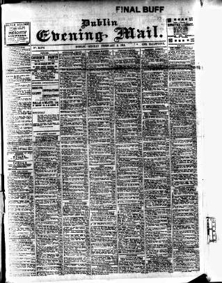 cover page of Dublin Evening Mail published on February 2, 1914