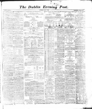 cover page of Dublin Evening Post published on May 2, 1868
