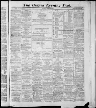 cover page of Dublin Evening Post published on February 2, 1871