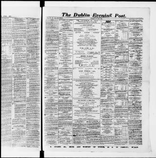 cover page of Dublin Evening Post published on June 18, 1872