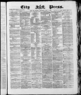cover page of London City Press published on May 4, 1878