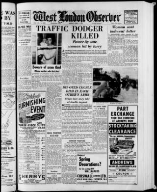 cover page of West London Observer published on April 5, 1963