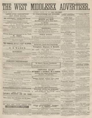 cover page of West Middlesex Advertiser and Family Journal published on March 19, 1859