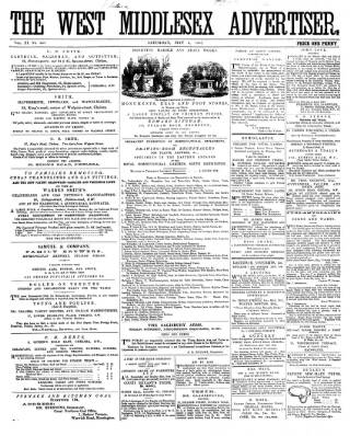 cover page of West Middlesex Advertiser and Family Journal published on May 4, 1867