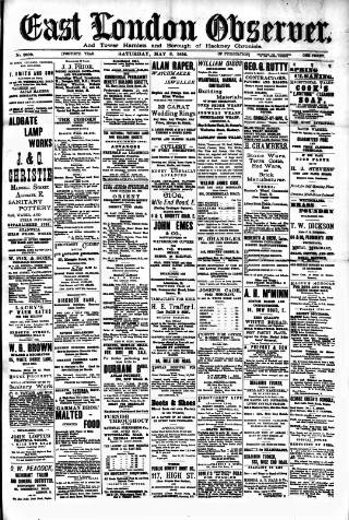 cover page of East London Observer published on May 2, 1896