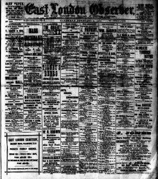 cover page of East London Observer published on February 2, 1918