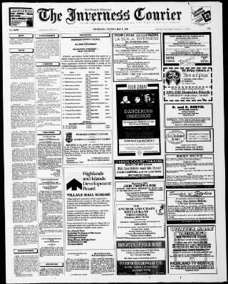 cover page of Inverness Courier published on May 2, 1989
