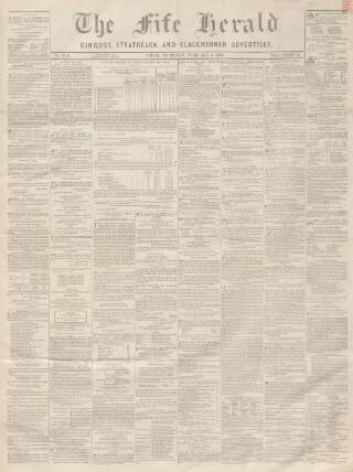 cover page of Fife Herald published on February 2, 1860