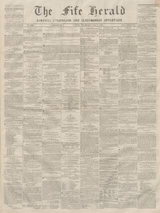 cover page of Fife Herald published on May 2, 1861