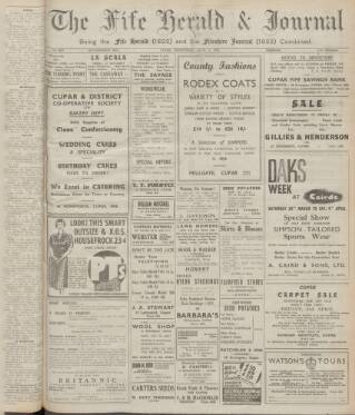 cover page of Fife Herald published on April 1, 1953