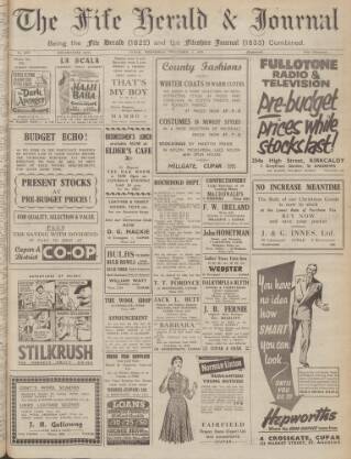 cover page of Fife Herald published on November 2, 1955