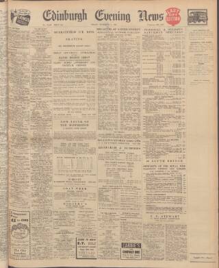 cover page of Edinburgh Evening News published on November 2, 1962